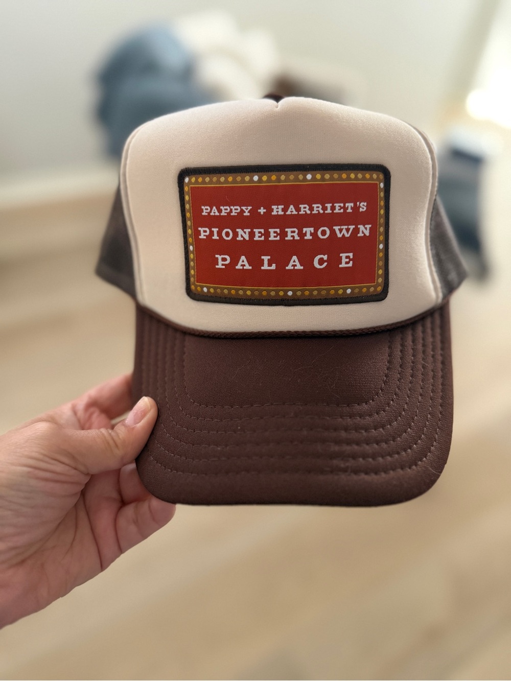 NEW Pappy + Harriet’s Iconic Pioneertown Palace Brown and Cream Trucker Hat